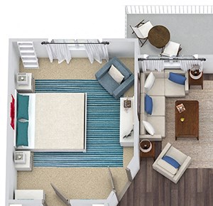 Weston 3D. 2 bedroom apartment. Kitchen with island open to living/dinning room. 2 full bathrooms, double vanity in master. Walk-in closets. Patio/balcony.
